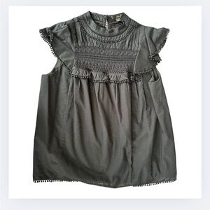 J. Crew Sleeveless Blouse with Ruffle Details
